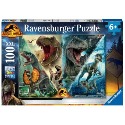 Puzzle 100 pièces XXL - Les espèces de dinosaures / Jurassic World 3