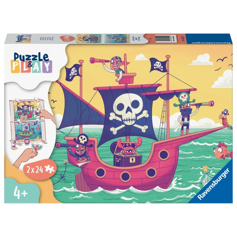 Puzzle & Play - 2 x 24 pièces - Terre en vue