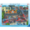 Ravensburger Puzzle cadre 30-48 pièces - Les pompiers sur la voie ferrée