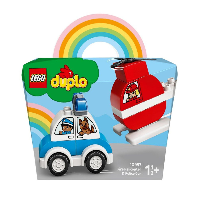 L'hélicoptère des pompiers et la voiture de police - LEGO® DUPLO® Mes 1ers pas - 10957