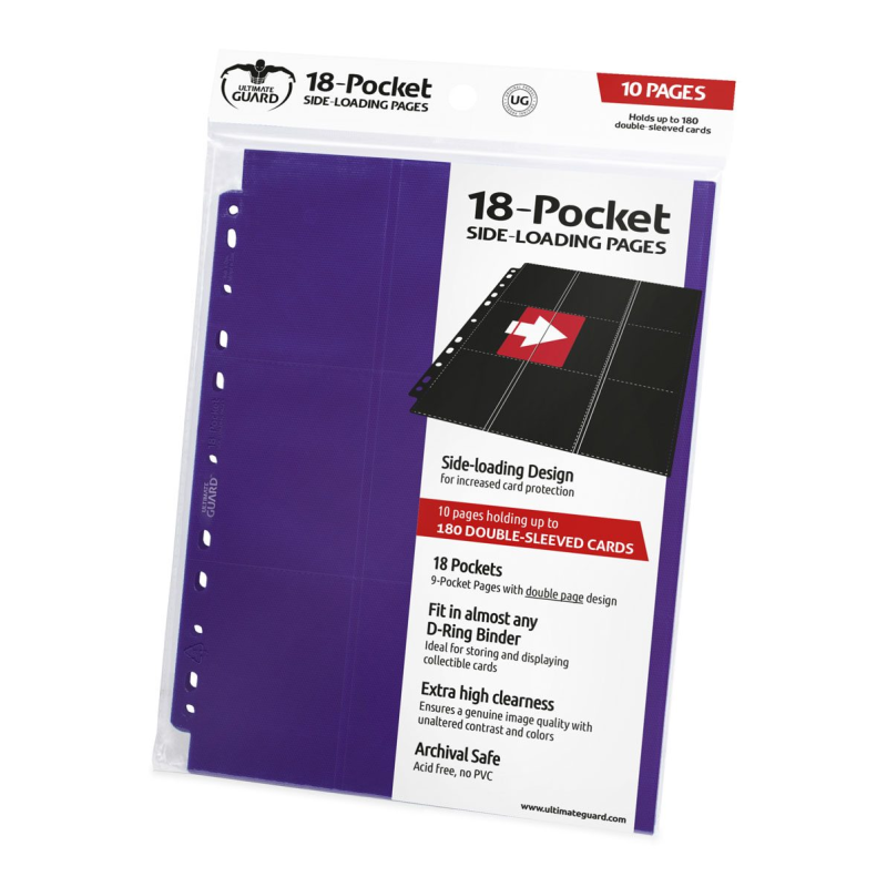 10 pages de classeur 18-Pocket Side-Loading Violet - Ultimate Guard